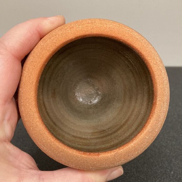 Alfa Dom Vintage Small Handcrafted Sandstone Pottery Vase Signed by Artist - Picture 8 of 10